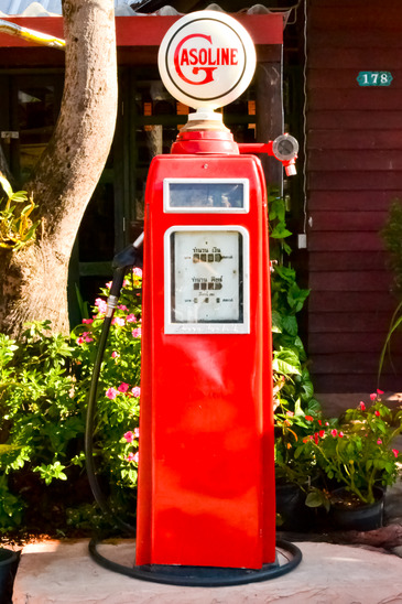 Antique gas pump