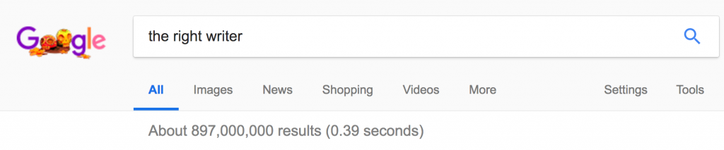 Writer websites: the right writer