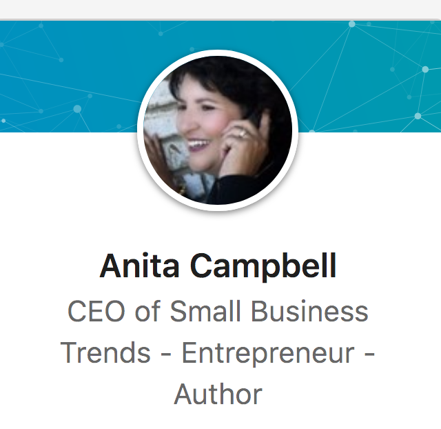 LinkedIn influencers -- Anita Campbell of Smallbiztrends