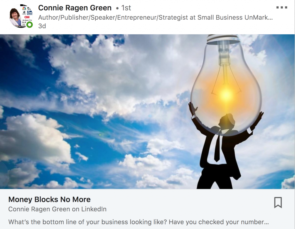 LinkedIn influencers -- Connie Ragan Green